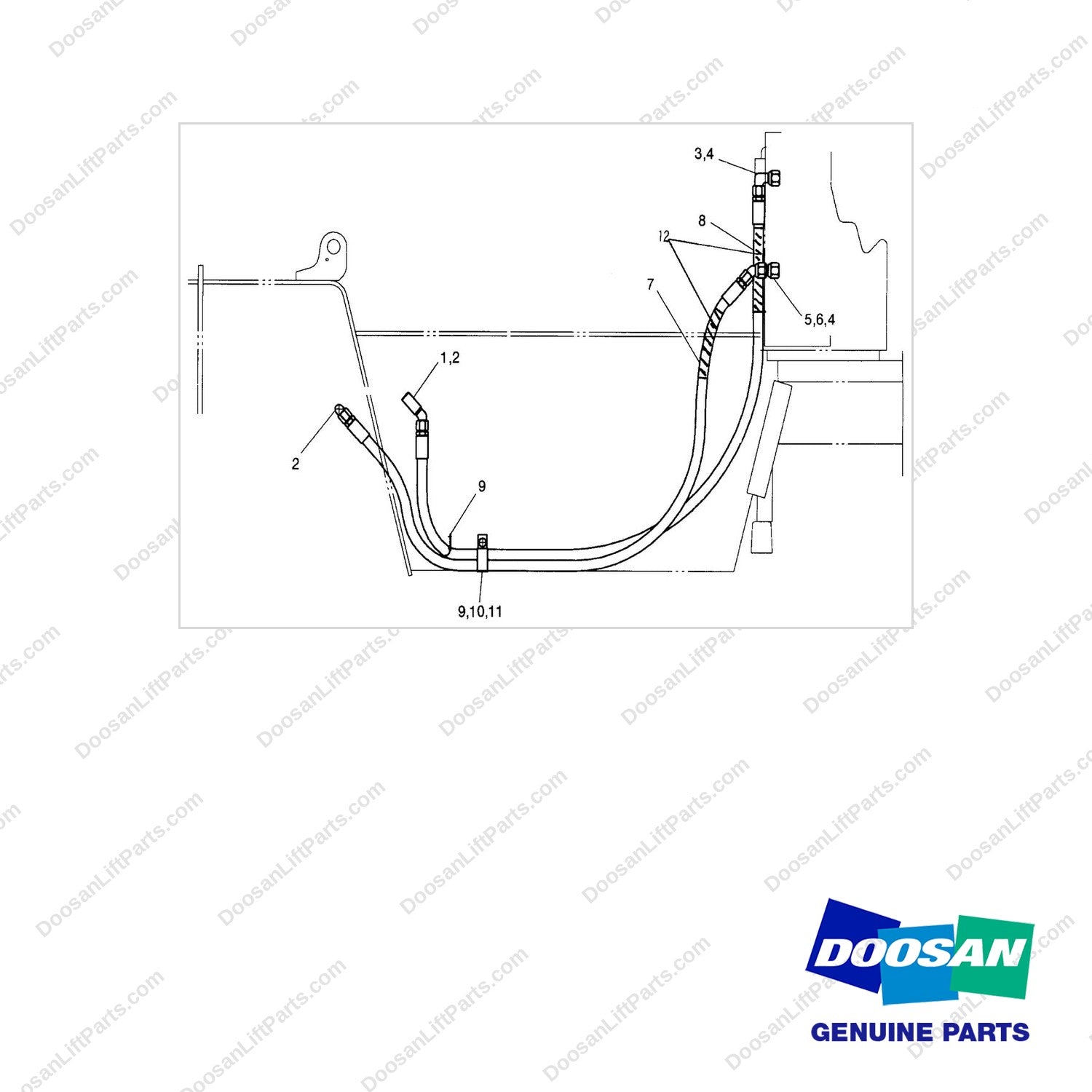 903000 COOLER GP-TRANS OIL - full parts diagram - genuine Doosan / Bobcat forklift part