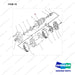 916110 MOTOR AS-ELECTRIC MAIN DRIVE(36/48 VOLT) - full parts diagram, item 19 marked - genuine Doosan / Bobcat forklift part