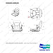 930403-00020 SEAT;DAEWON,SUSPEN,VIN,ARM - full parts diagram, item 12 marked - genuine Doosan / Bobcat forklift part