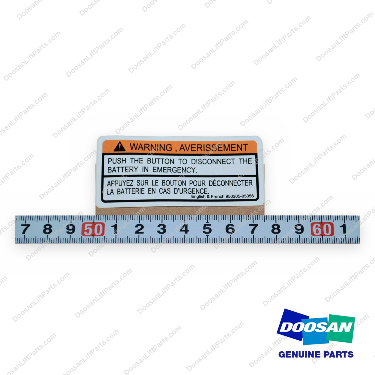 Film;warn,Emergency Switch(Eng.&fra - Doosan Forklift Part 950205-05056