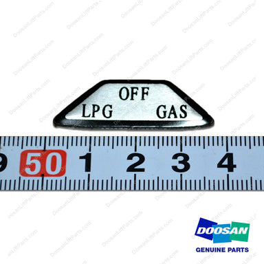 Plate,Name;fuel Seleltor - Doosan Forklift Part 950209-02772