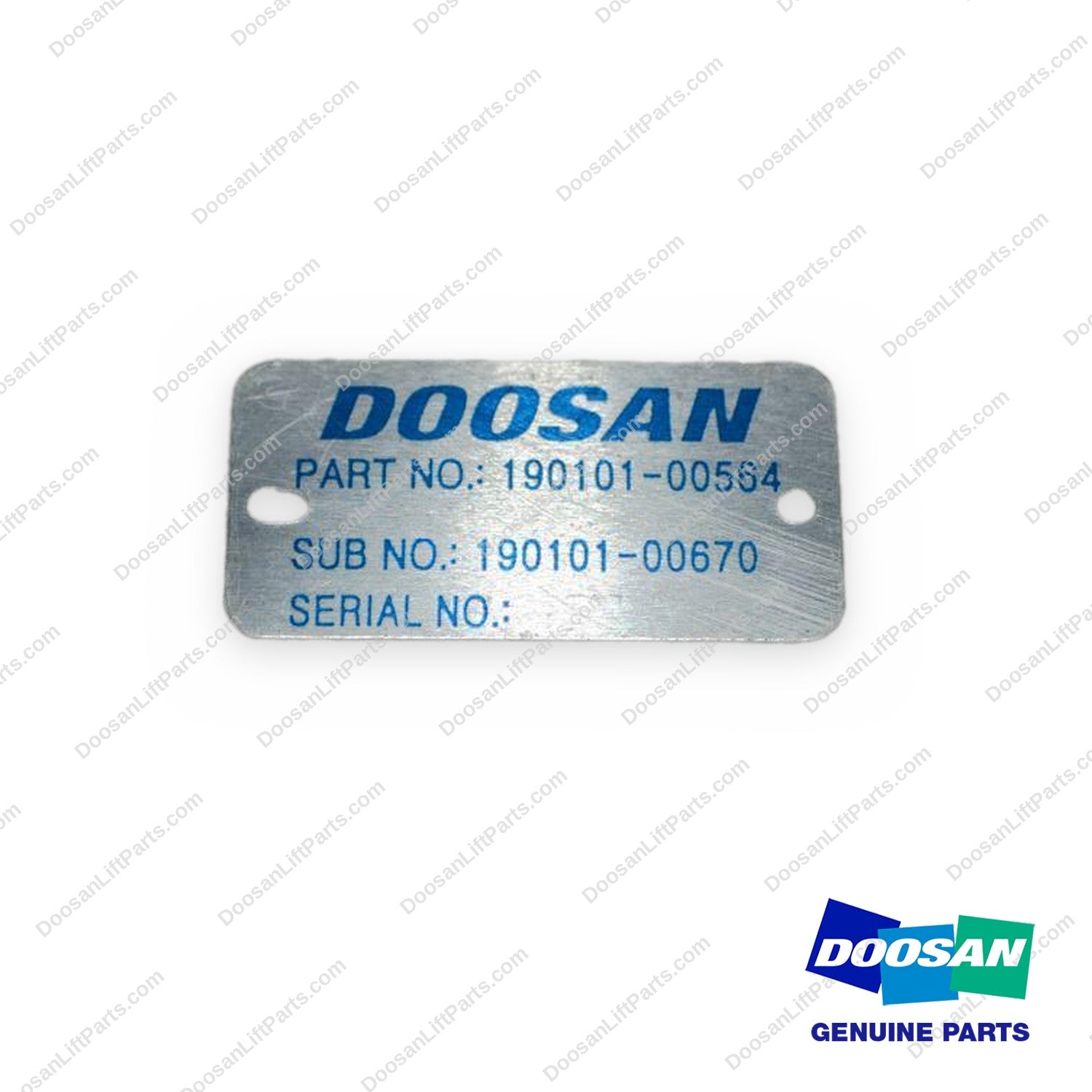 950209-09842 - Name Plate - OEM Doosan Daewoo Bobcat