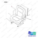 970836 SEAT AS - full parts diagram, item 1 marked - genuine Doosan / Bobcat forklift part