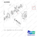 A123038 AXLE - (SINGLE)PART 1 OF 2 - parts diagram, item 73 shown - genuine Doosan / Bobcat forklift part