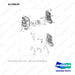 A138628 Transmission - Part 2 of 7 - full parts diagram, item 12 marked - genuine Doosan / Bobcat forklift part