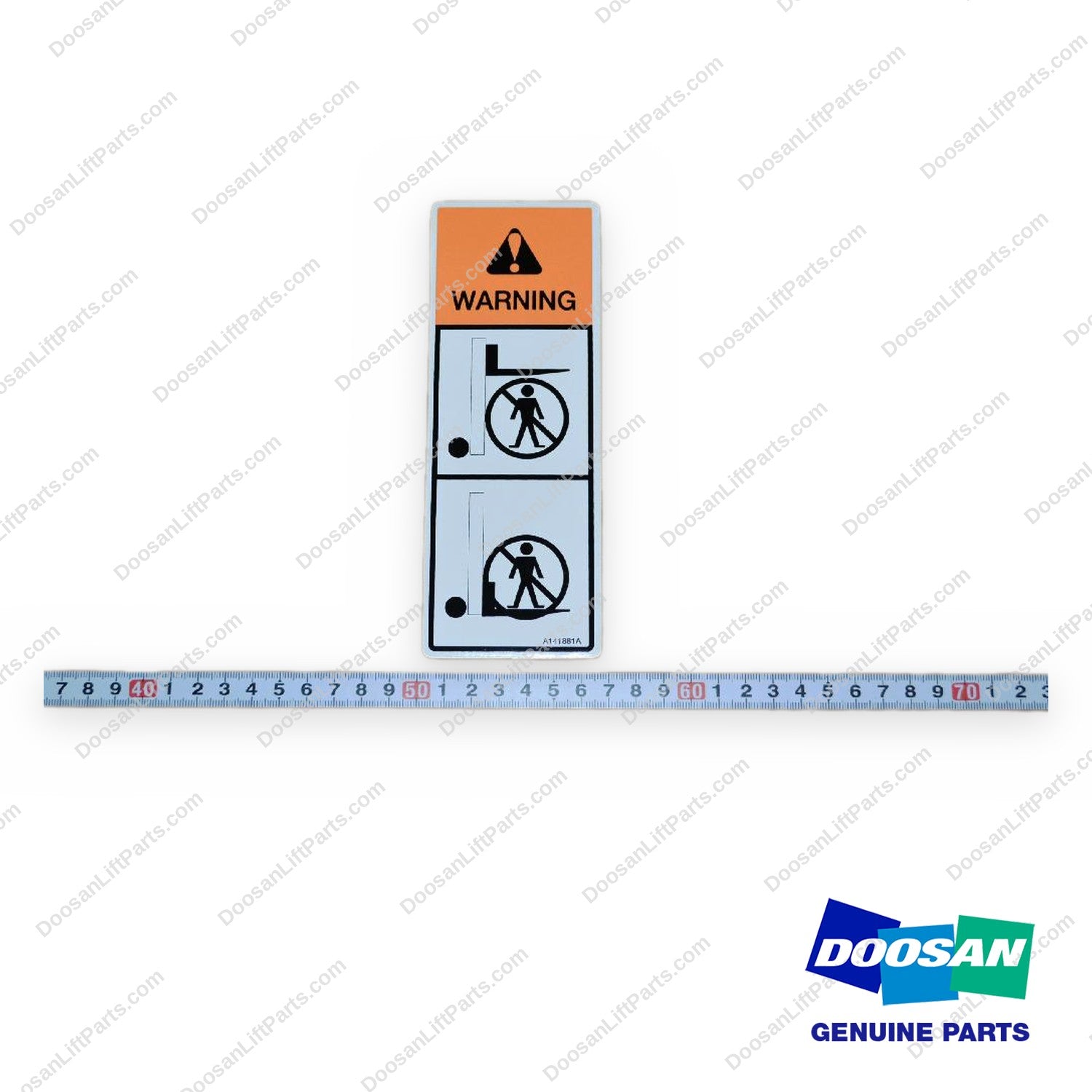 A141881 - Fork Warning Film - OEM Doosan Daewoo Bobcat