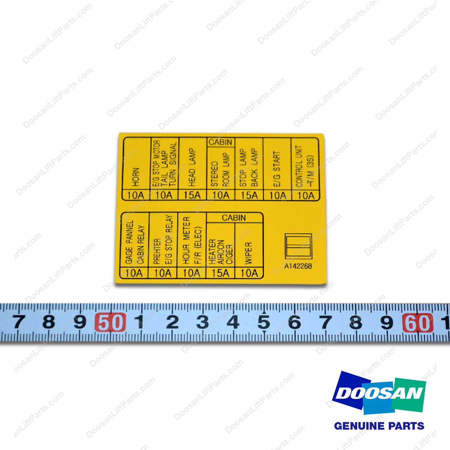 Film;fuse, English - Doosan Forklift Part A142268