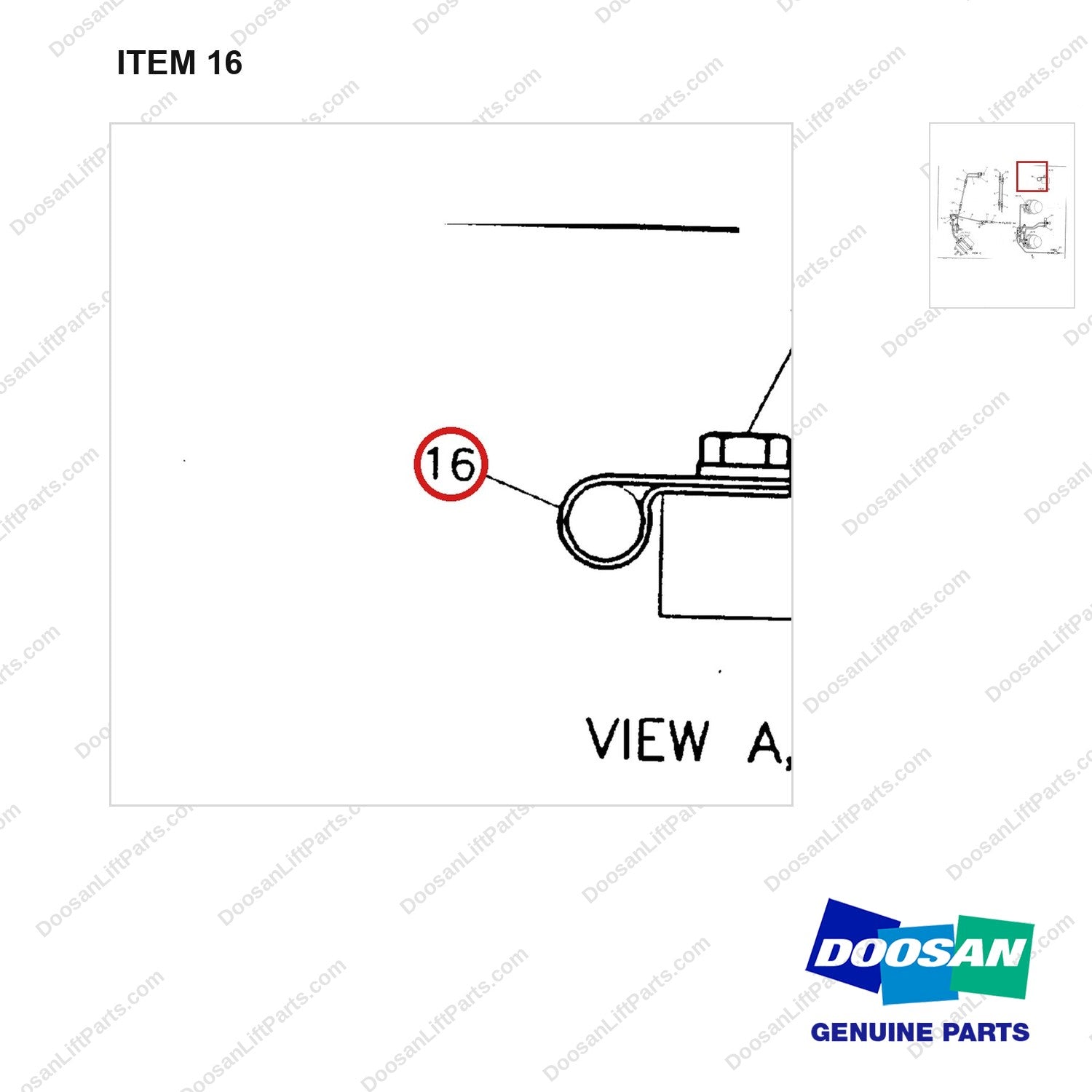 A148111 LINES GP-BRAKE - (1/3) - parts diagram, item 16 shown - genuine Doosan / Bobcat forklift part