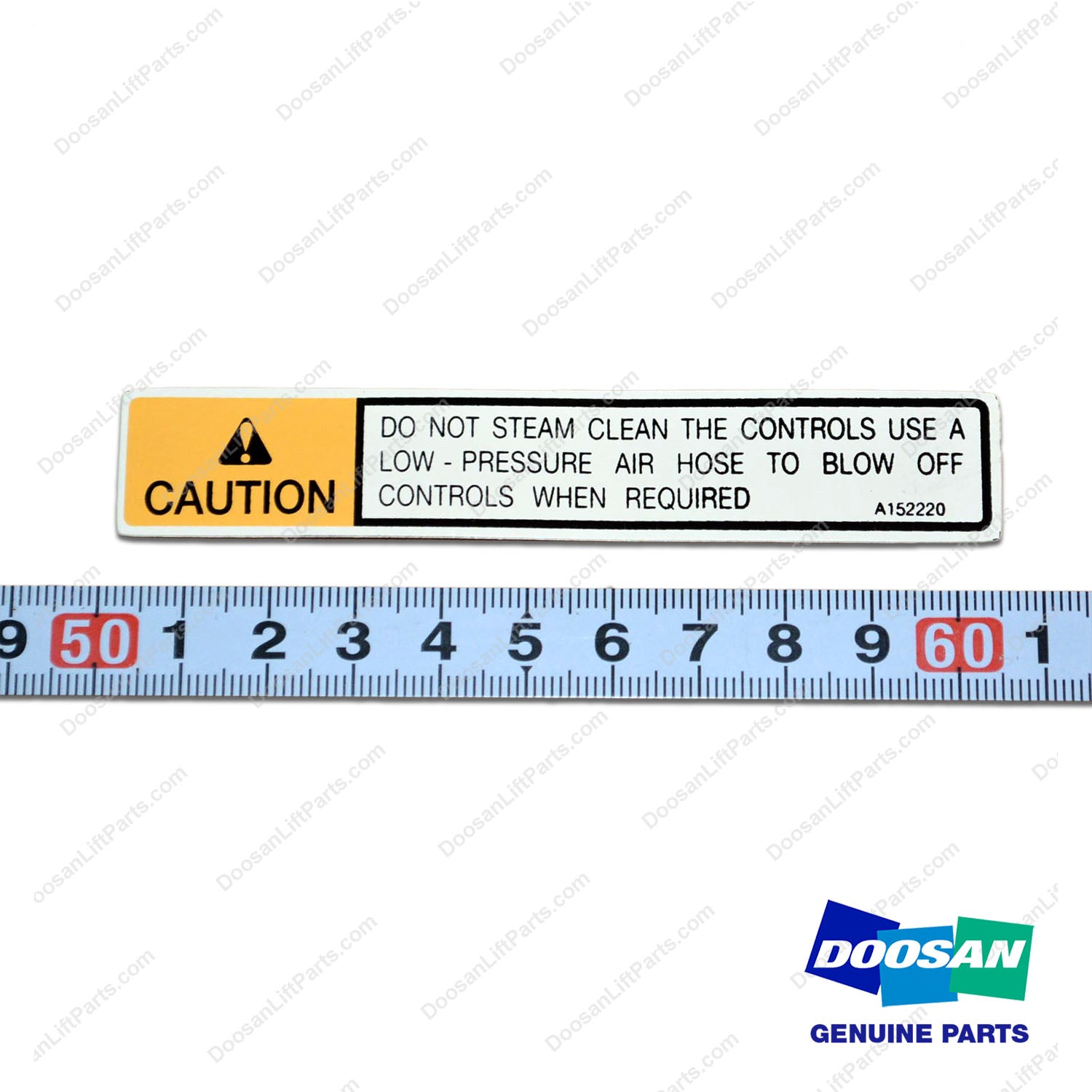 Film;caution Cleaning - Doosan Forklift Part A152220