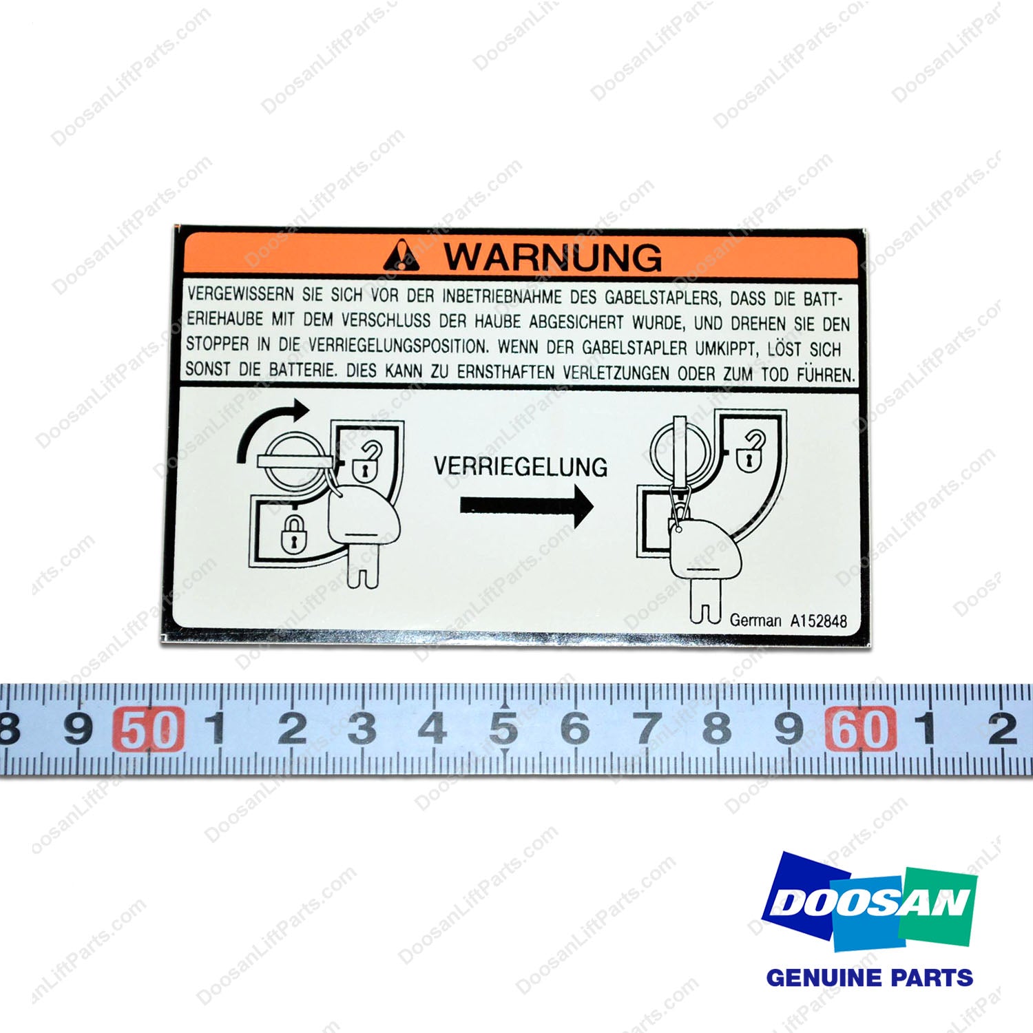 Film;battery Restraint,German - Doosan Forklift Part A152848
