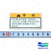 Film;caution Operating - Doosan Forklift Part A171640