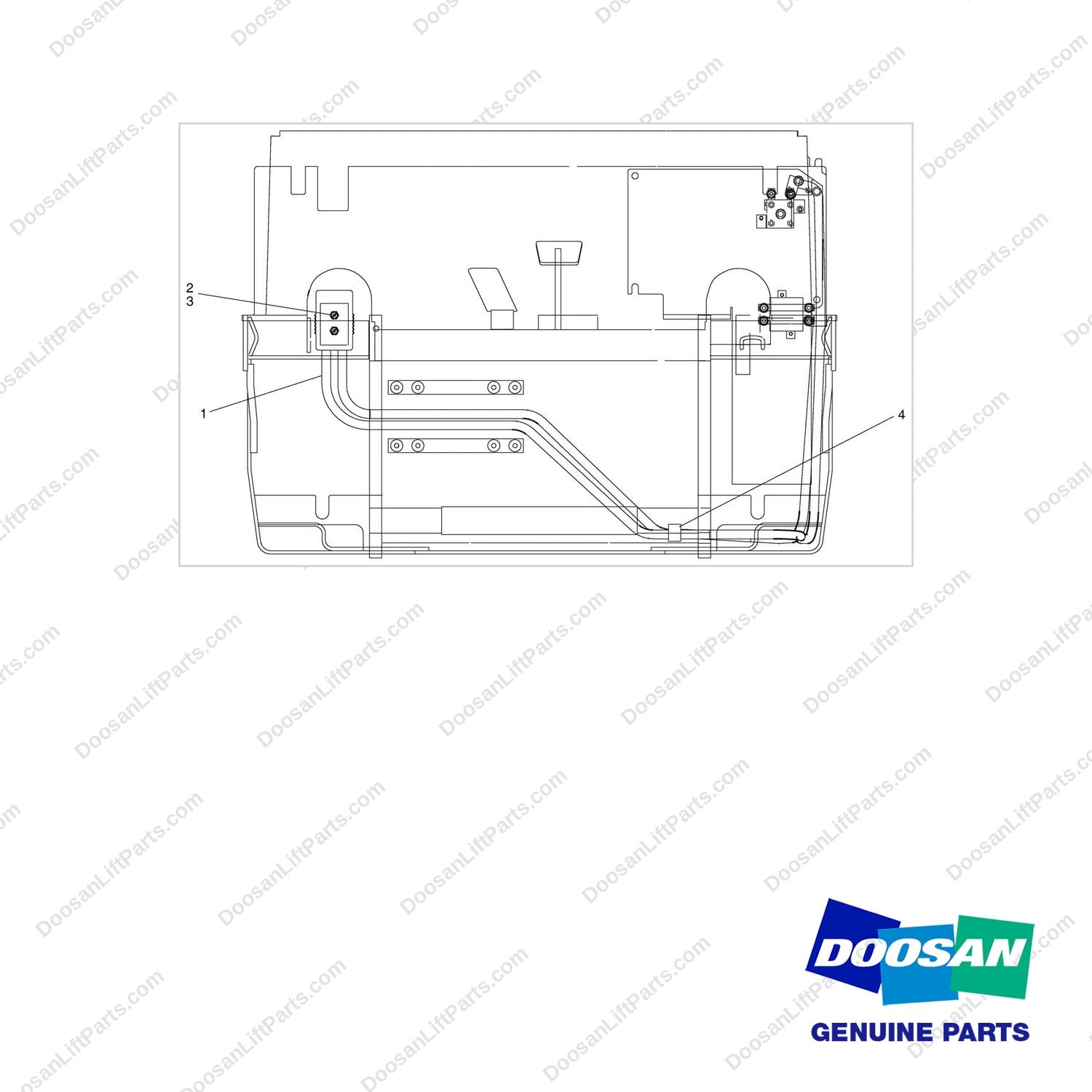 A200405 CONNECTOR GP - full parts diagram - genuine Doosan / Bobcat forklift part