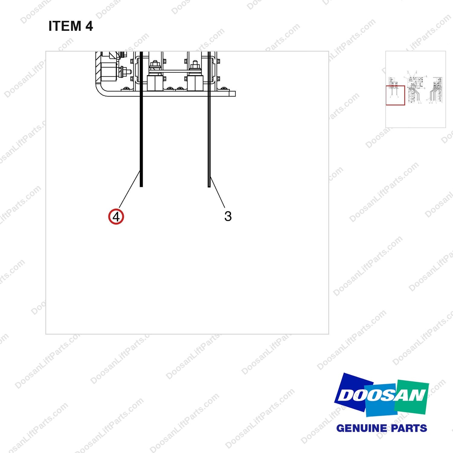 A200577 CONTROL GP-ELECTRONIC - BC18/20T - parts diagram, item 4 shown - genuine Doosan / Bobcat forklift part