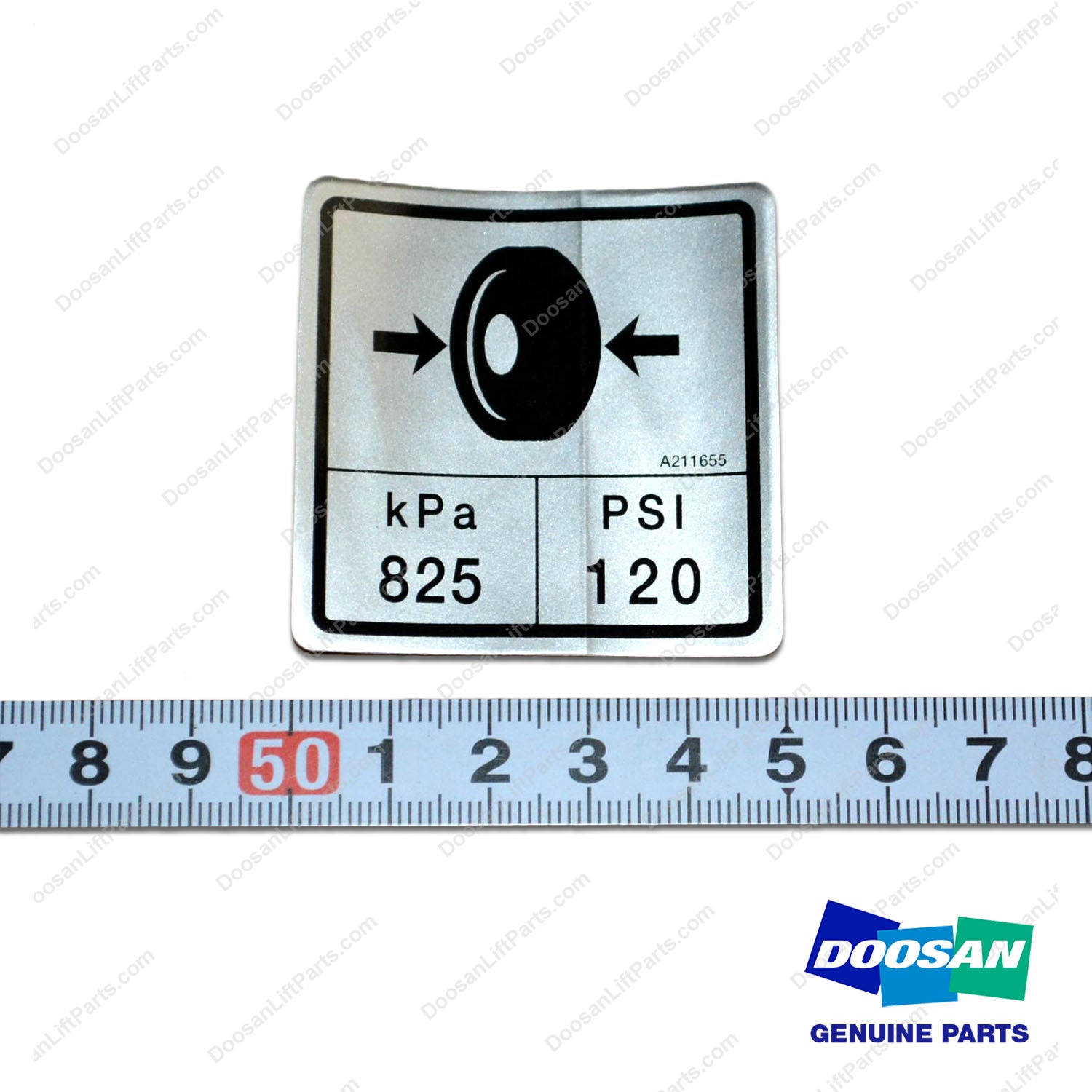 Film;tire Pressure(825KPA) - Doosan Forklift Part A211655