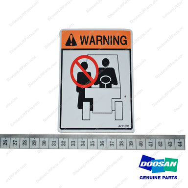 Film;warning(No Passenger) - Doosan Forklift Part 950205-06101