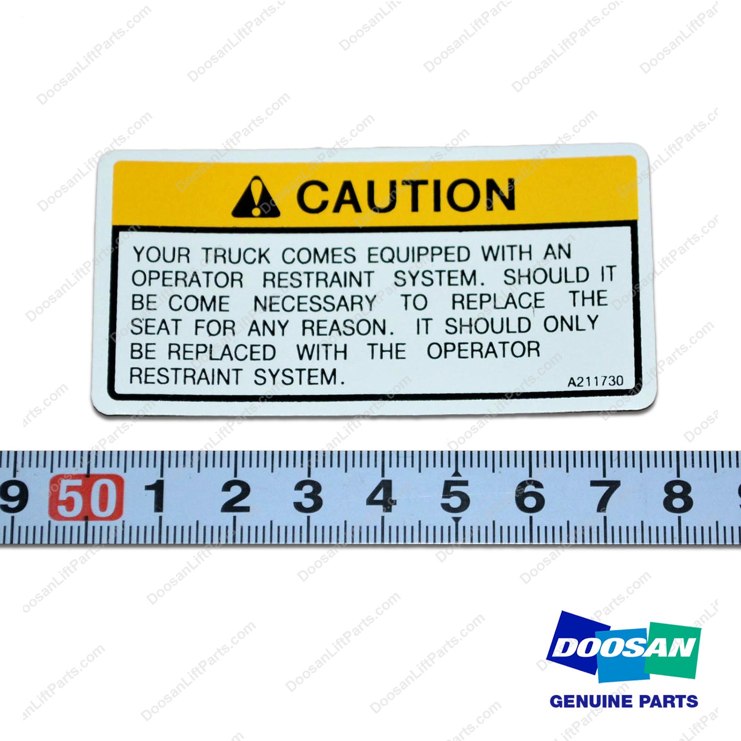 Film;caution - Doosan Forklift Part A211730