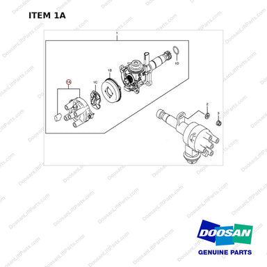A218353AM DISTRIBUTOR GP - (LP, G420E)PART 2 OF 2 - full parts diagram, item 1A marked - genuine Doosan / Bobcat forklift part