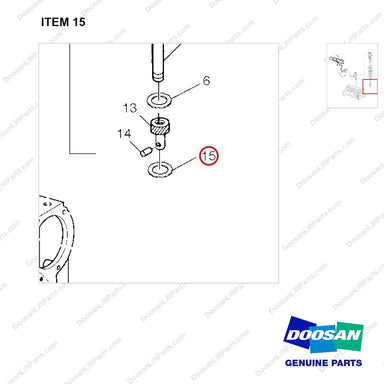 A218747 COIL & DISTRIBUTOR GP - parts diagram, item 15 shown - genuine Doosan / Bobcat forklift part