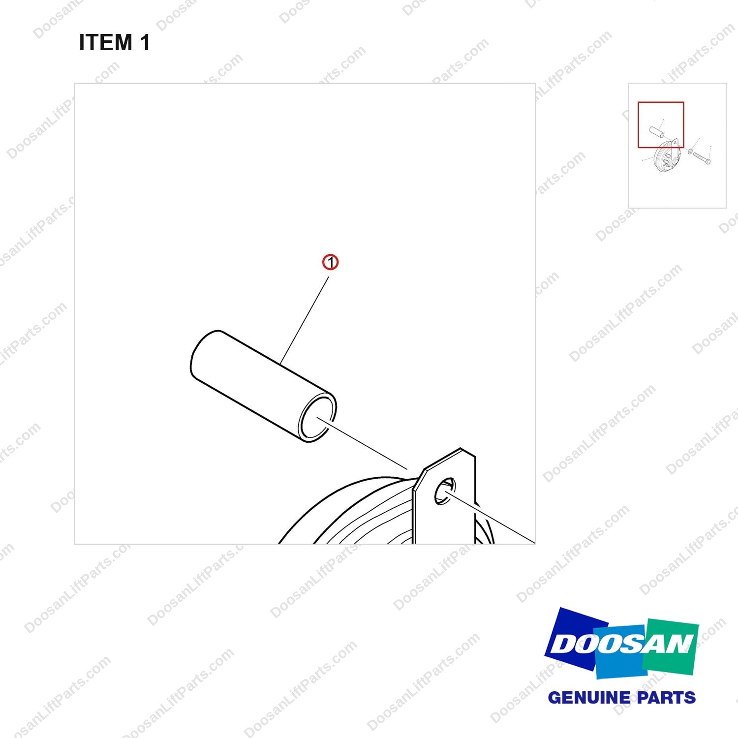 A221330 HORN GP - parts diagram, item 1 shown - genuine Doosan / Bobcat forklift part