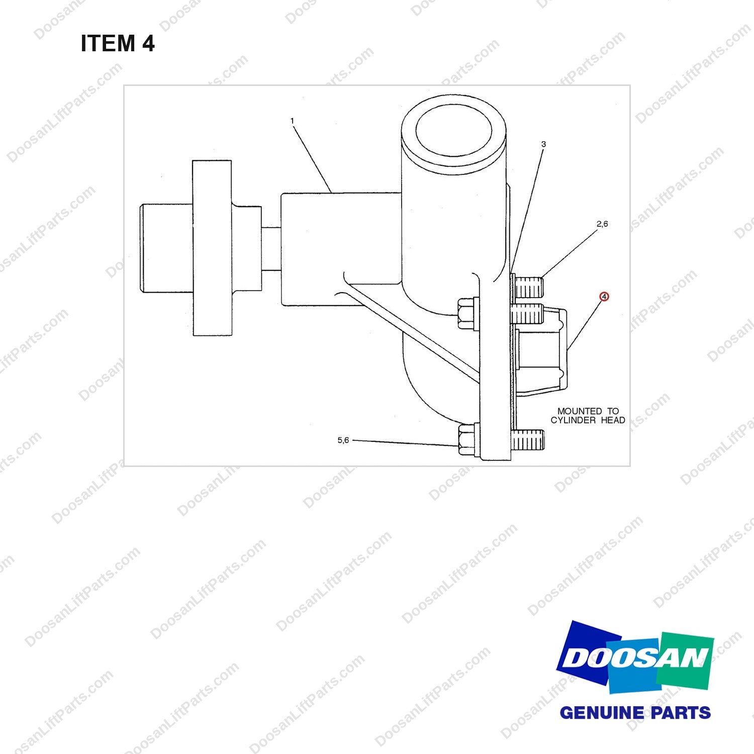 A223070 HOUSING & REGULATOR GP - full parts diagram, item 4 marked - genuine Doosan / Bobcat forklift part