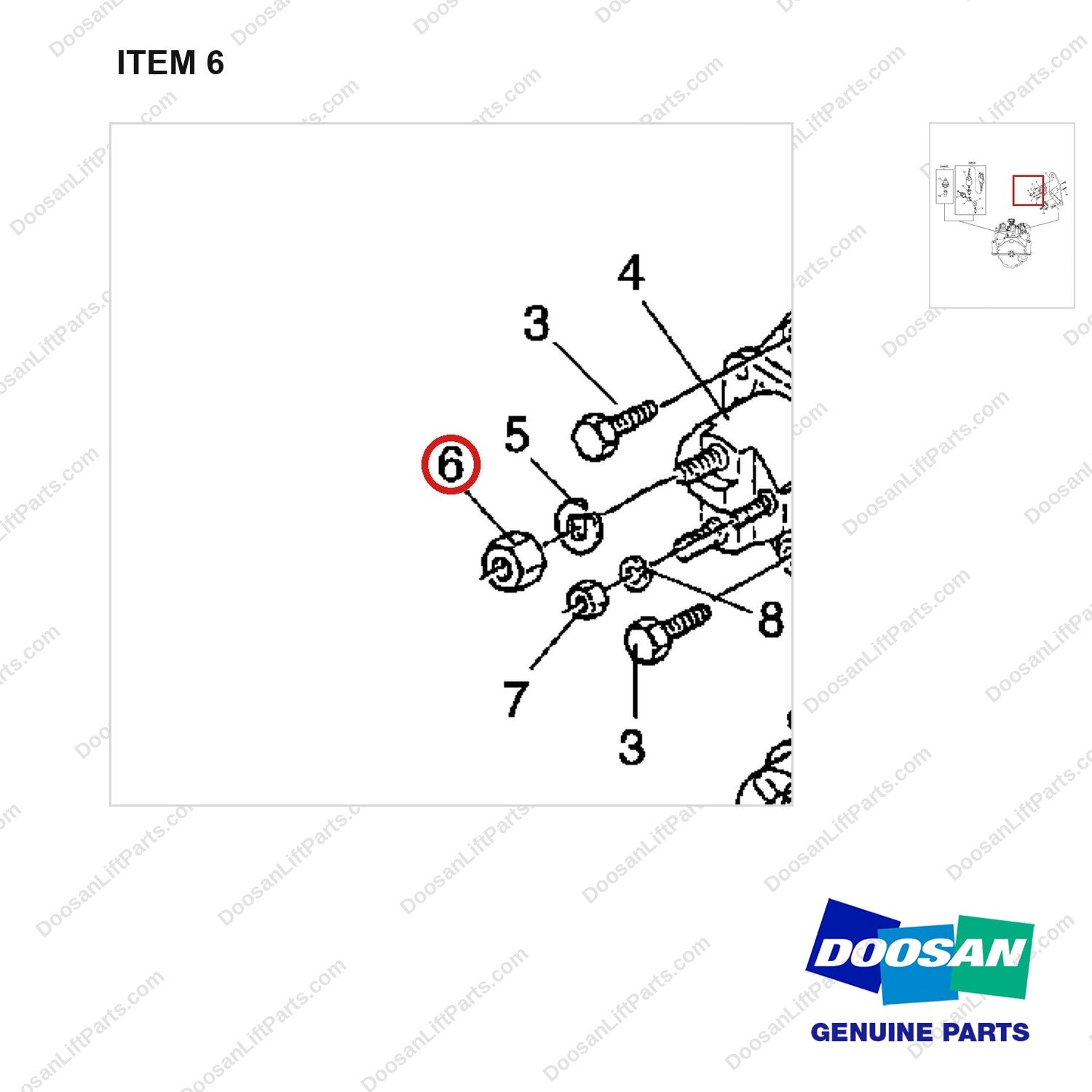 A232167 IGNITION WIRING COMPONENTS - PART 1 OF 2 - parts diagram, item 6 shown - genuine Doosan / Bobcat forklift part