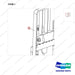 A236259 LOAD BACKREST G/D35-40 L=1727 (68IN) - parts diagram, item 1 shown - genuine Doosan / Bobcat forklift part