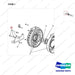 A244724 MOTOR ASSY,PUMP - parts diagram, item 1 shown - genuine Doosan / Bobcat forklift part
