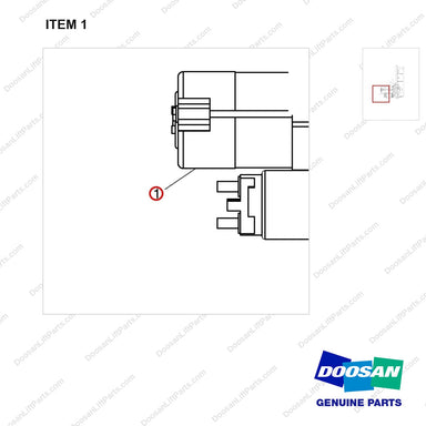 A250115 STARTING MOTER GP-ELECTRIC - parts diagram, item 1 shown - genuine Doosan / Bobcat forklift part
