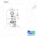 A250189 AXLE GP-STEER - parts diagram, item 15 shown - genuine Doosan / Bobcat forklift part
