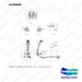 A250868 LINES GP-POWER STEERING - full parts diagram, item 7 marked - genuine Doosan / Bobcat forklift part
