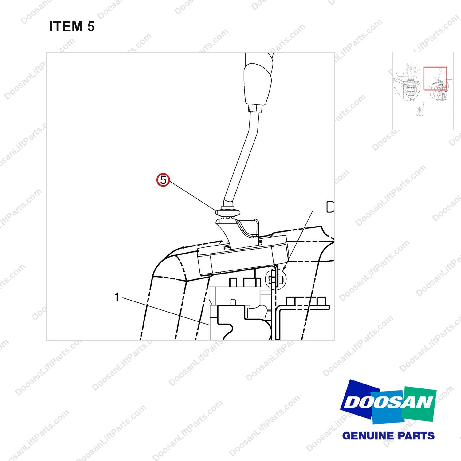 A251013 VALVE AR-3 SECTION - parts diagram, item 5 shown - genuine Doosan / Bobcat forklift part