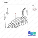 A252026 PISTON & CRANKSHAFT GP - parts diagram, item 1 shown - genuine Doosan / Bobcat forklift part