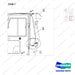 A272076 CABIN AS - LP(WITH SOUND SUPPRESSION) - parts diagram, item 7 shown - genuine Doosan / Bobcat forklift part