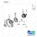 A273629 PISTON, CRANKSHAFT & FLYWHEEL - parts diagram, item 16 shown - genuine Doosan / Bobcat forklift part
