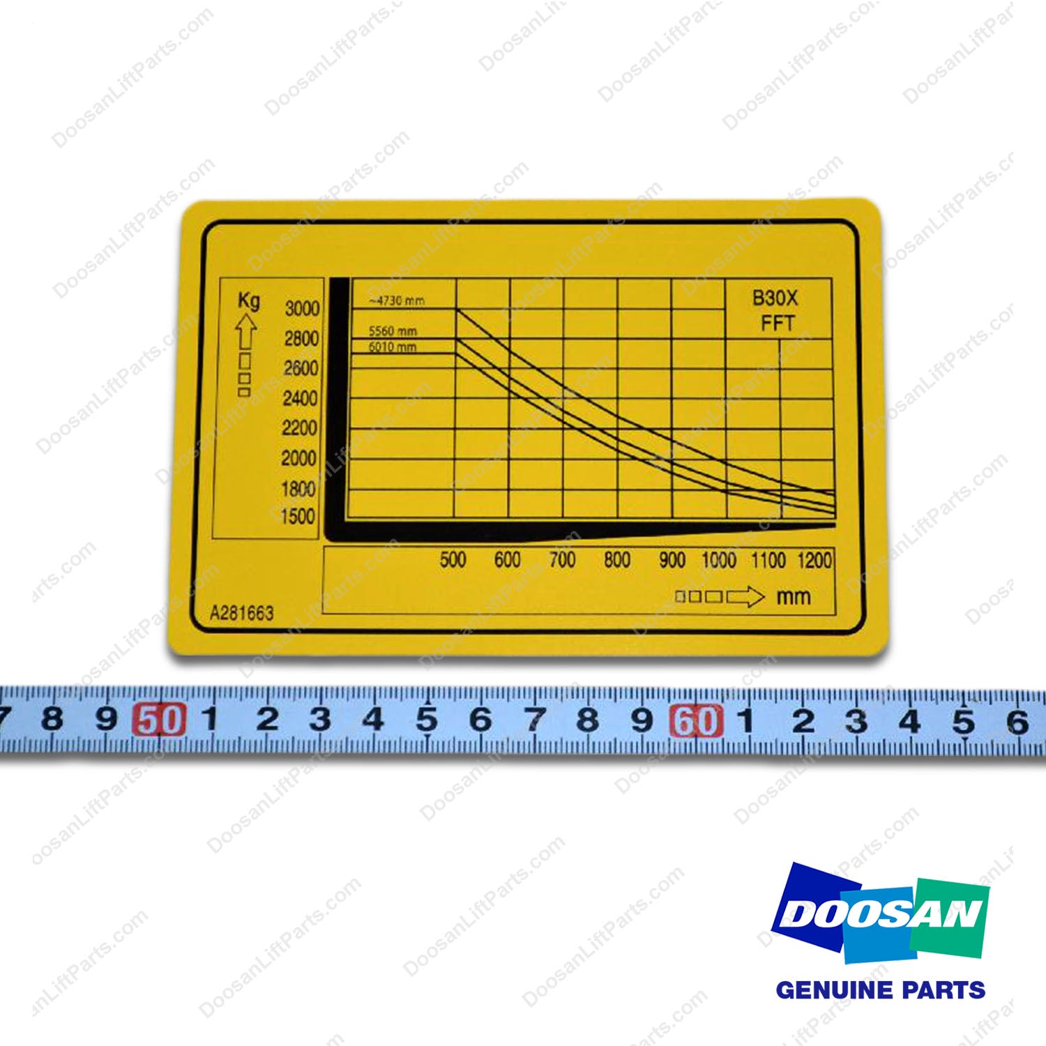 Film;capacity (B30X W/O Attach, Fft - Doosan Forklift Part A281663