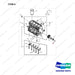 A293265 CYLINDER BLOCK - full parts diagram, item 6 marked - genuine Doosan / Bobcat forklift part
