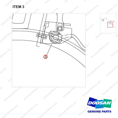 A321128 CONTROL GP-ACCEL - (LP, G420E) - parts diagram, item 3 shown - genuine Doosan / Bobcat forklift part