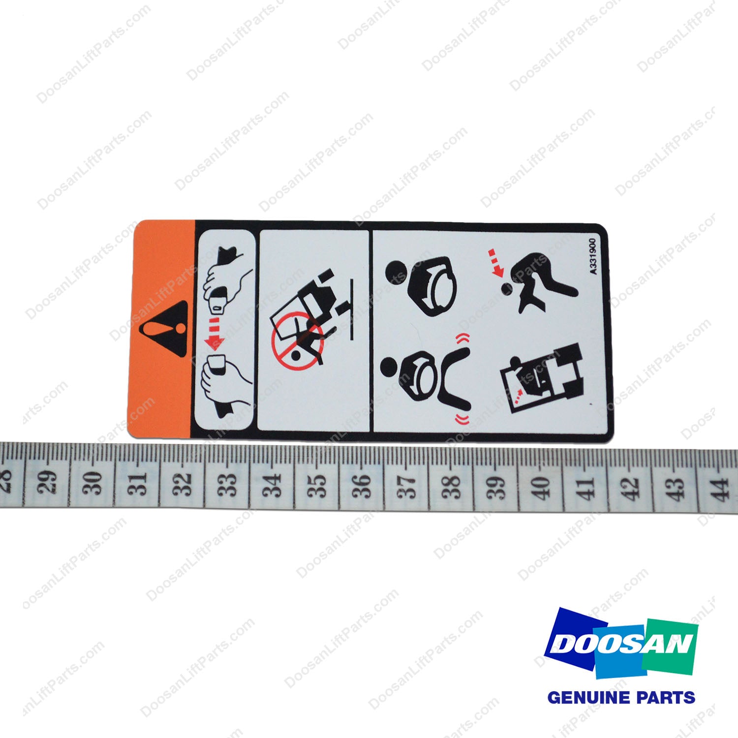 Film;warning-Tipover(Ver) - Doosan Forklift Part A331900