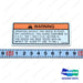 Film;ovhd Warning - Doosan Forklift Part A331902
