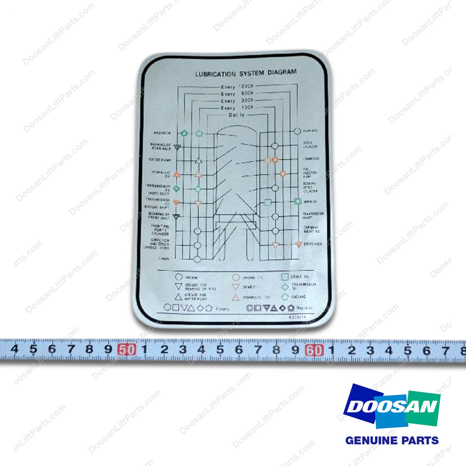 Film;maintenance Schedule - Doosan Forklift Part A378314
