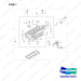 A403745 Cylinder Head Gp - full parts diagram, item 1 marked - genuine Doosan / Bobcat forklift part