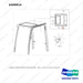 A408814 CABIN GROUP,MODULAR;FRAME - full parts diagram, item 1-05 marked - genuine Doosan / Bobcat forklift part