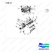 A433685 Cylinder Block Gp - parts diagram, item 33 shown - genuine Doosan / Bobcat forklift part