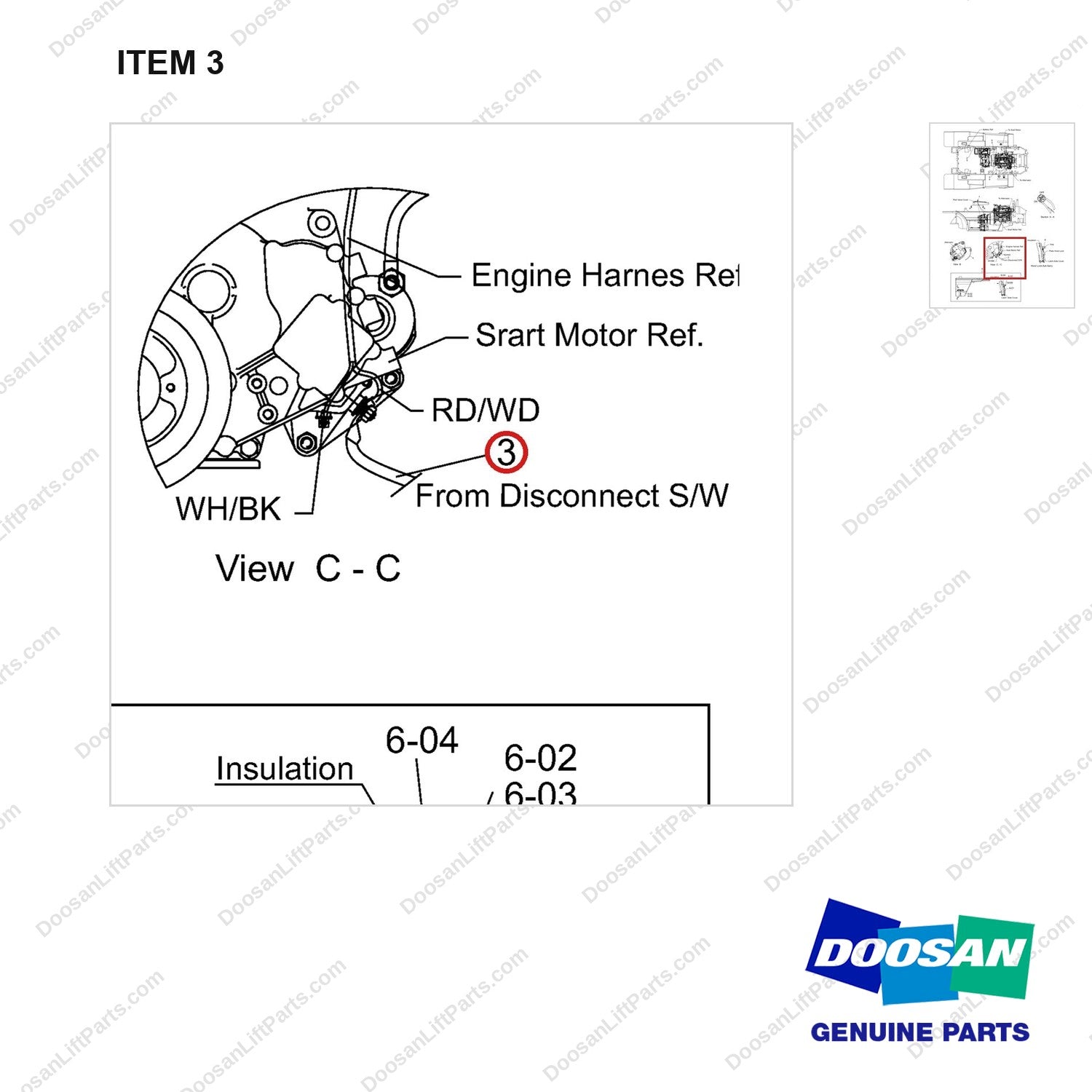 A454088 CE,TIER-3,DIC AXLE;CHG' OVER AR' FOR EU - parts diagram, item 3 shown - genuine Doosan / Bobcat forklift part