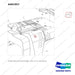 A461957 HOOD ASSY;D110/130,ODB - parts diagram, item 13 shown - genuine Doosan / Bobcat forklift part