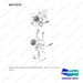 A471372 HOSE ASSY,HYDRAULIC;FINGERTIP,3WAY - full parts diagram, item 12 marked - genuine Doosan / Bobcat forklift part