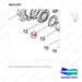 A621297 AXLE ASSY,STEER;STEERING - parts diagram, item 14 shown - genuine Doosan / Bobcat forklift part