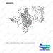 A663651 TIMING GEAR CASE;V2403 - full parts diagram, item 1-01 marked - genuine Doosan / Bobcat forklift part