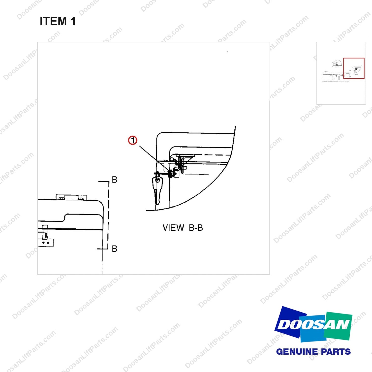 D131097 CHANGEOVER AR FOR EU;EUROPEAN TRUCK-ATT - parts diagram, item 1 shown - genuine Doosan / Bobcat forklift part
