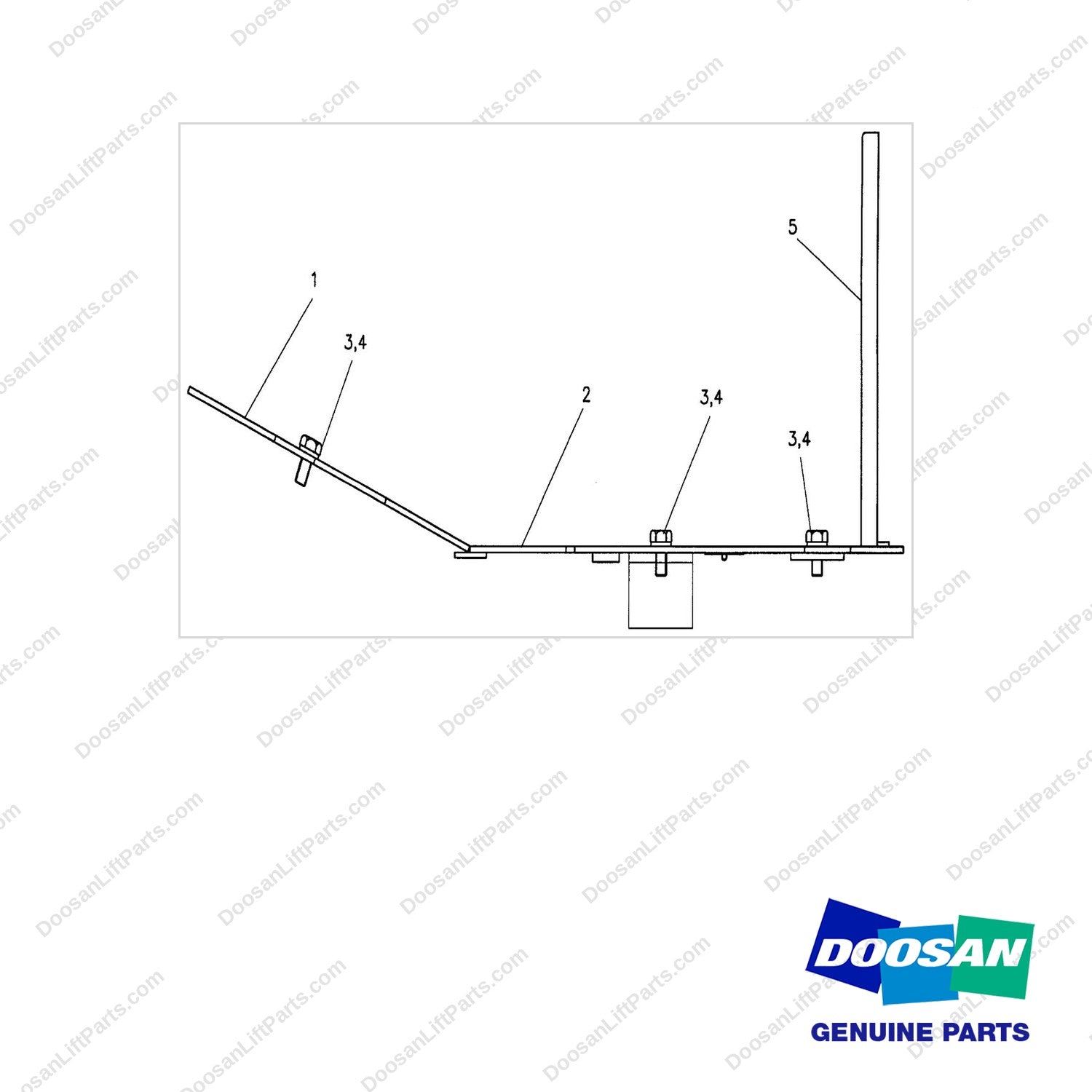 D150955 FLOOR PLATE GP - full parts diagram - genuine Doosan / Bobcat forklift part